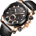 OLEVS 9906 Men Sport Watches Men Leather Band Brand Luxury Military Business Retro Male Clock Fashion Chronograph Wristwatch